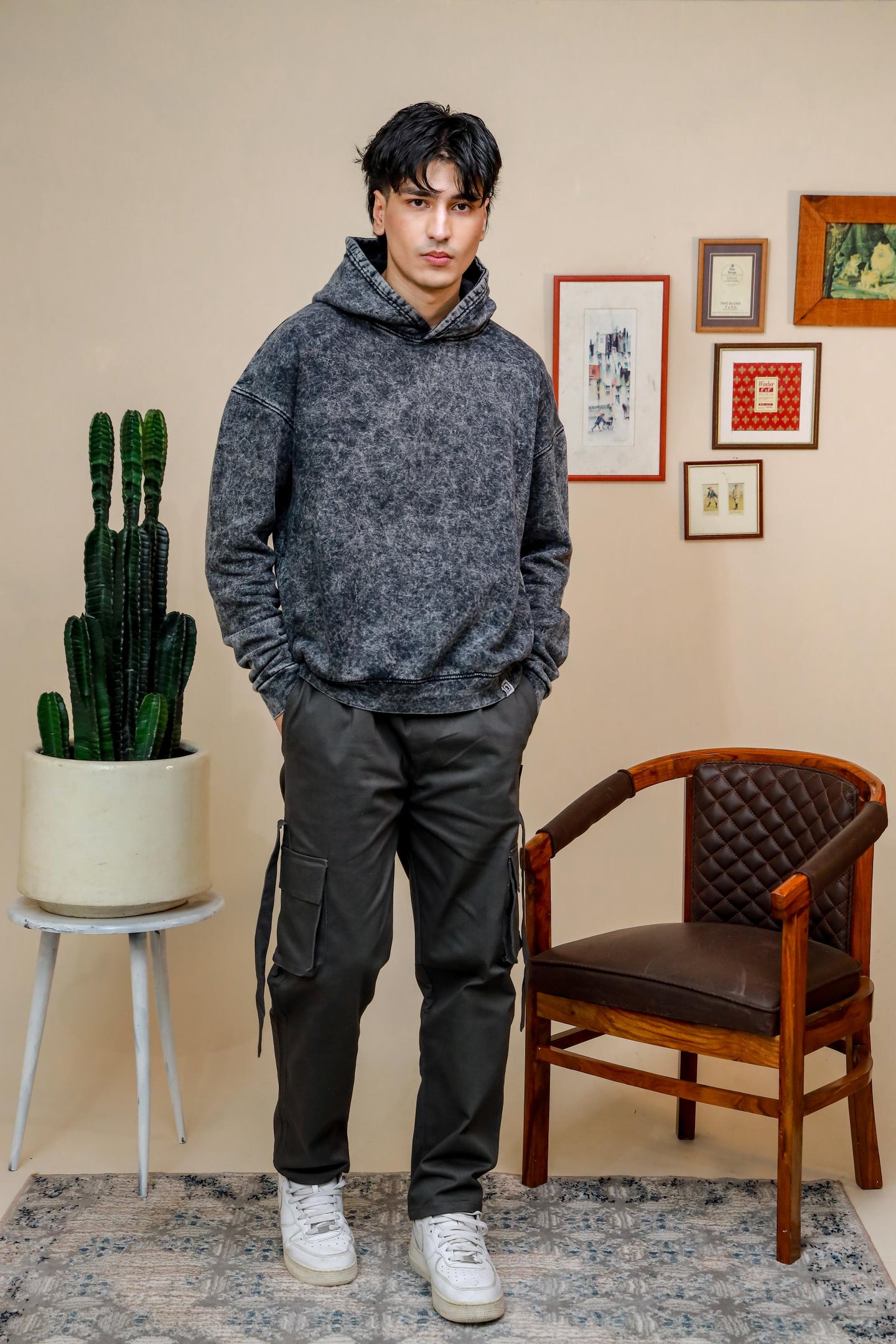 Shop BLACK STONE WASHED HOODIE Online in Pakistan